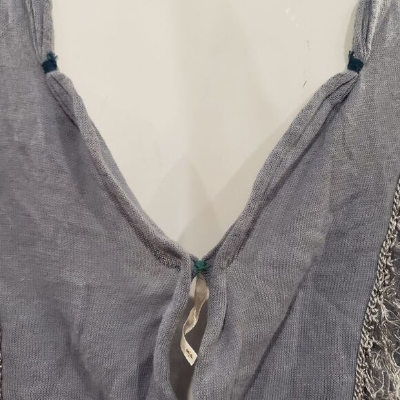 Free People Blue Fringe Top - Picture 6 of 10